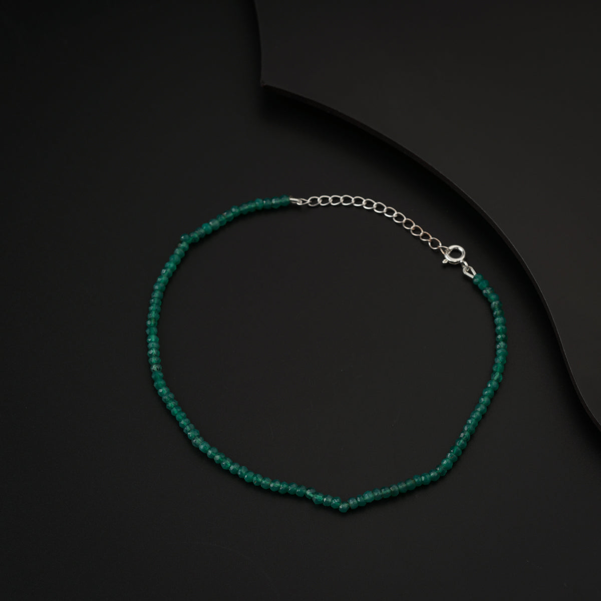 Semi Precious Green Onyx Anklet