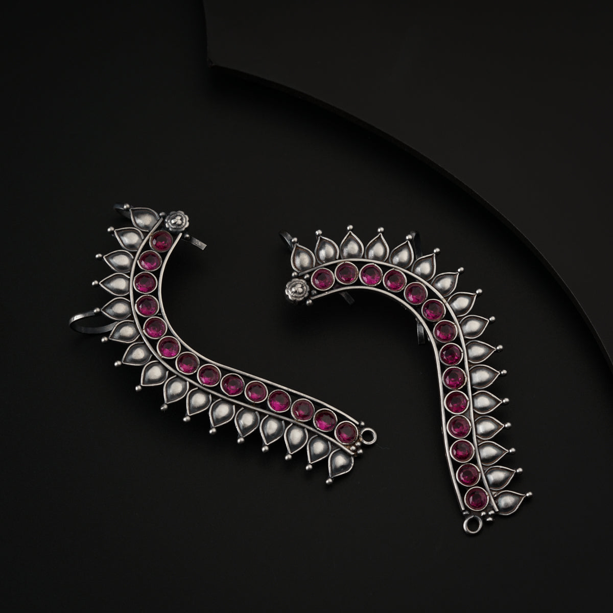 Silver Ghumat Earcuffs