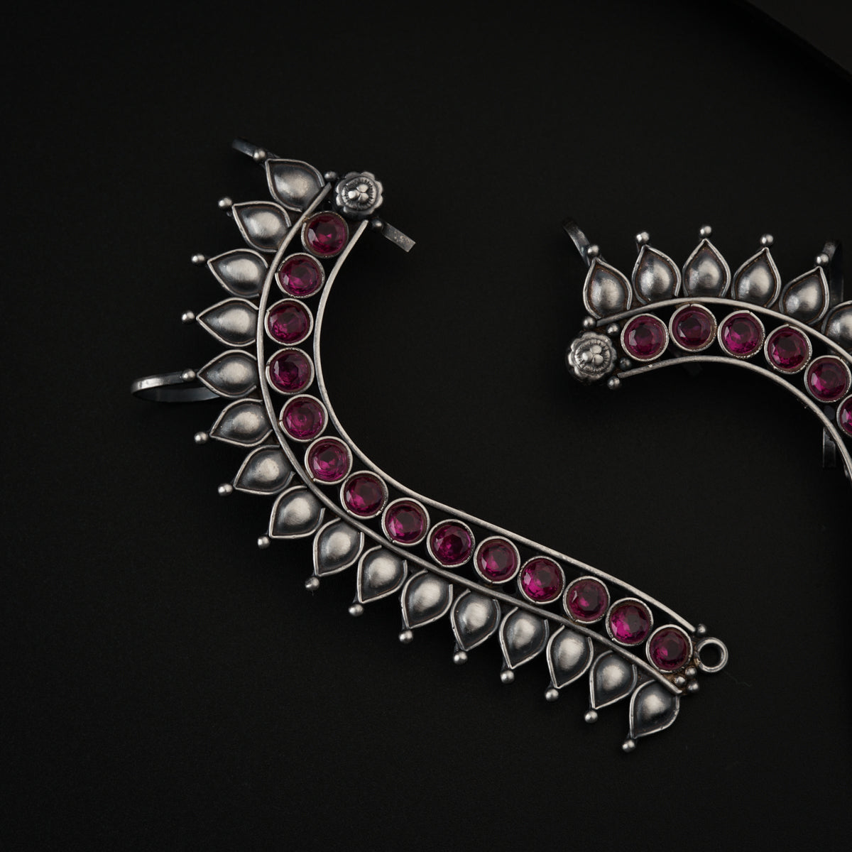 Silver Ghumat Earcuffs