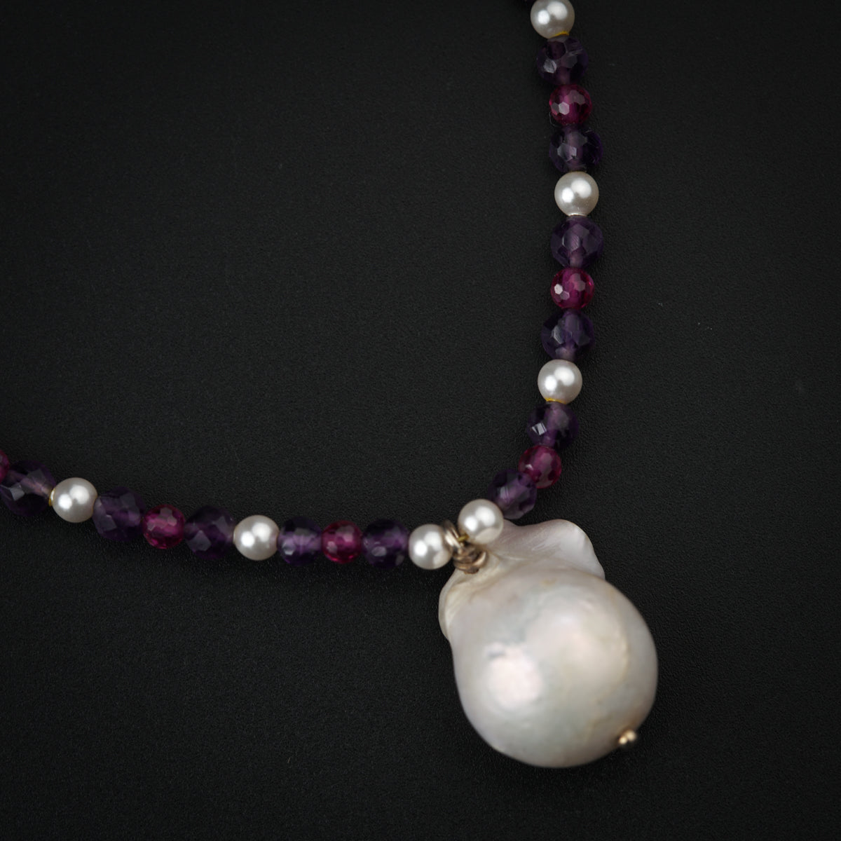 Semi Precious Stones and Pearl Set