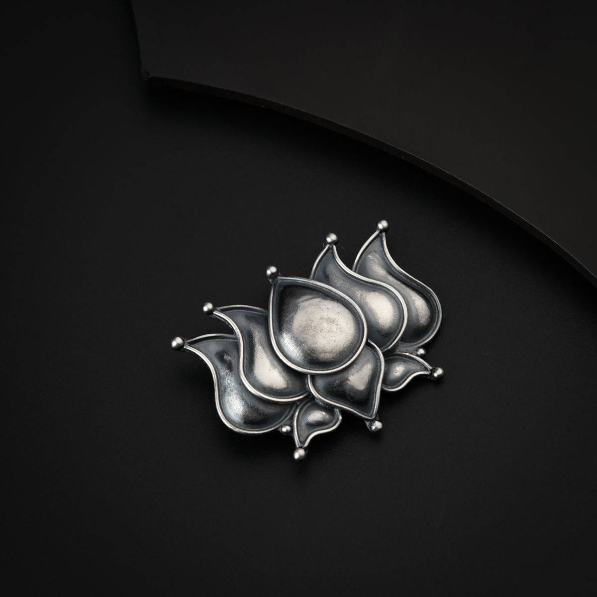 Silver Lotus Brooch