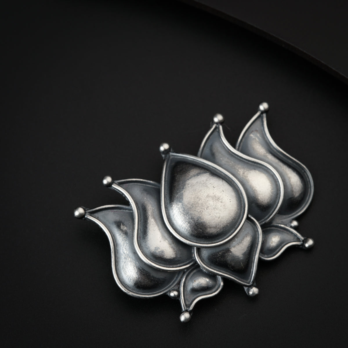 Silver Lotus Brooch