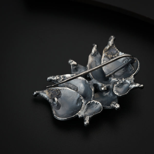 Silver Lotus Brooch