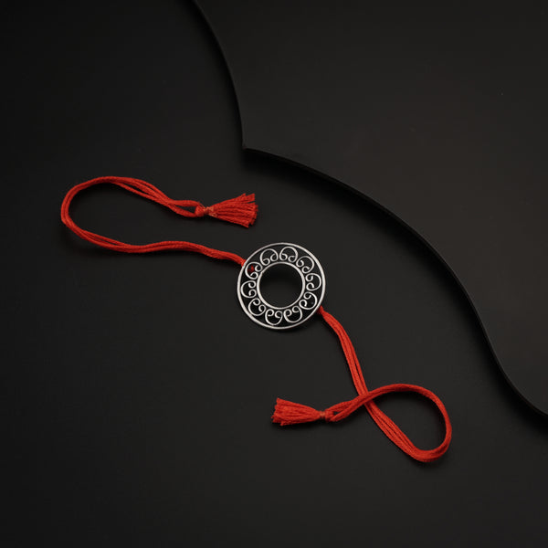 Silver Round Rakhi/Pendant