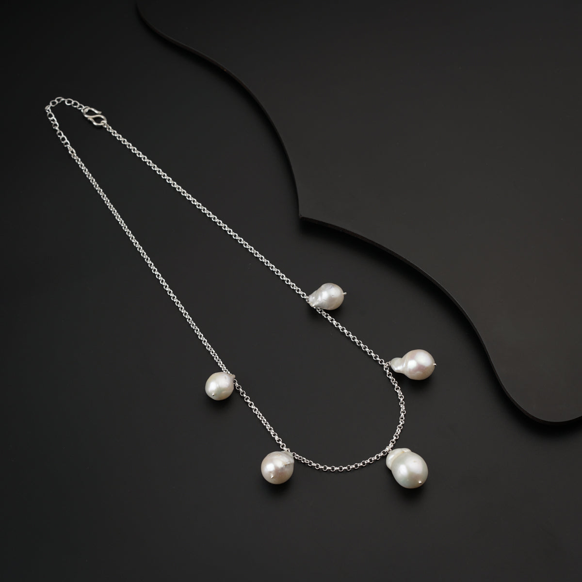 Baroque Pearls Silver Necklace