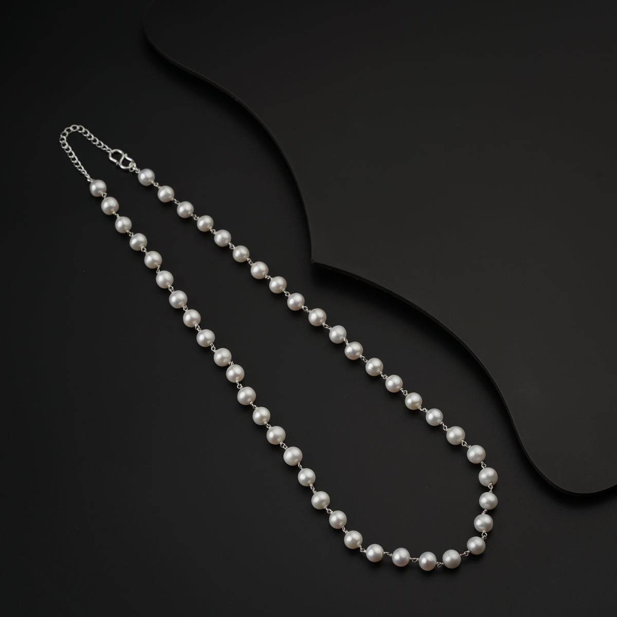 Pearl Beaded Silver Chain