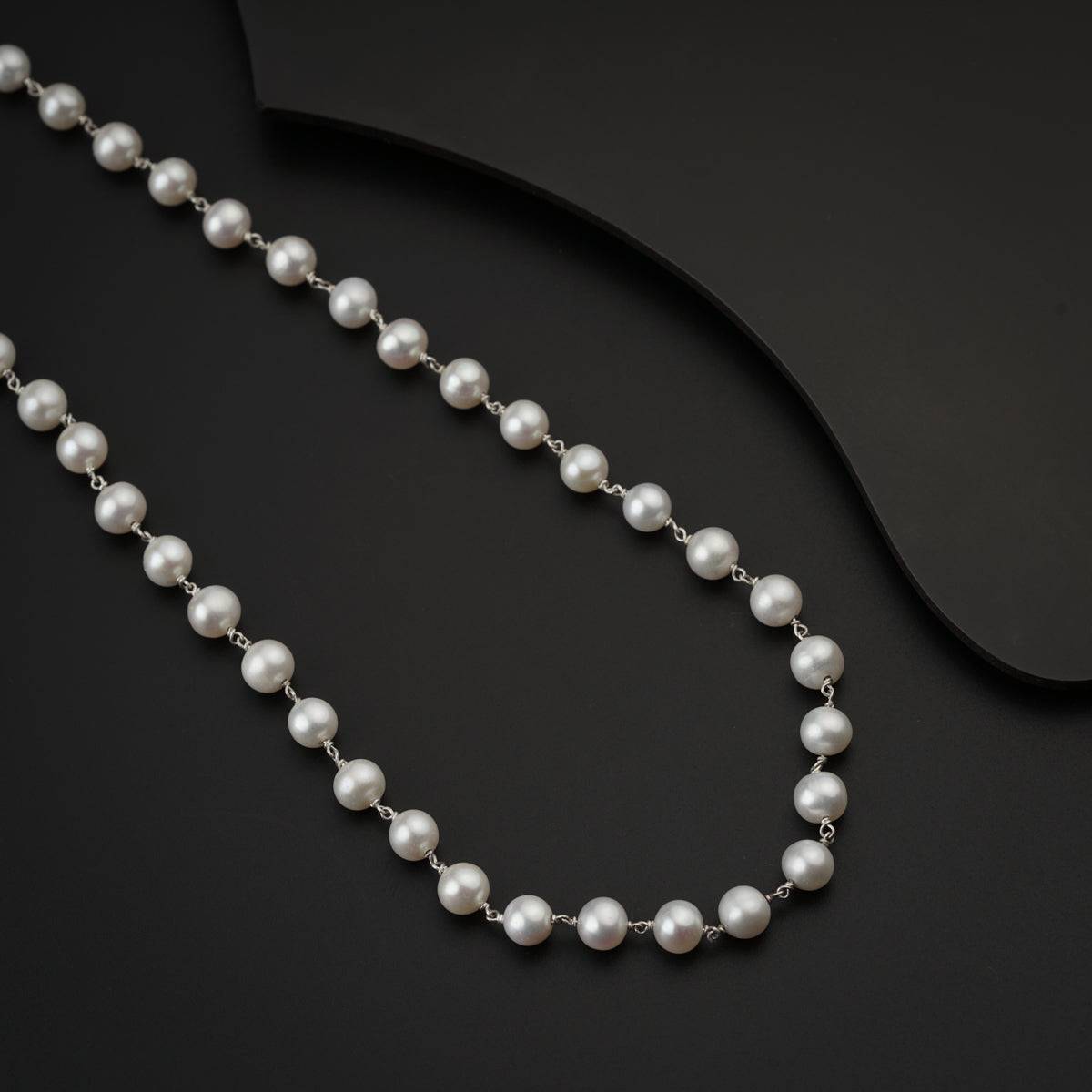 Pearl Beaded Silver Chain