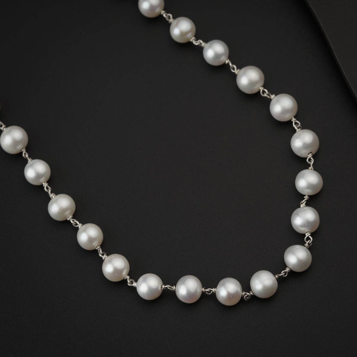 Pearl Beaded Silver Chain