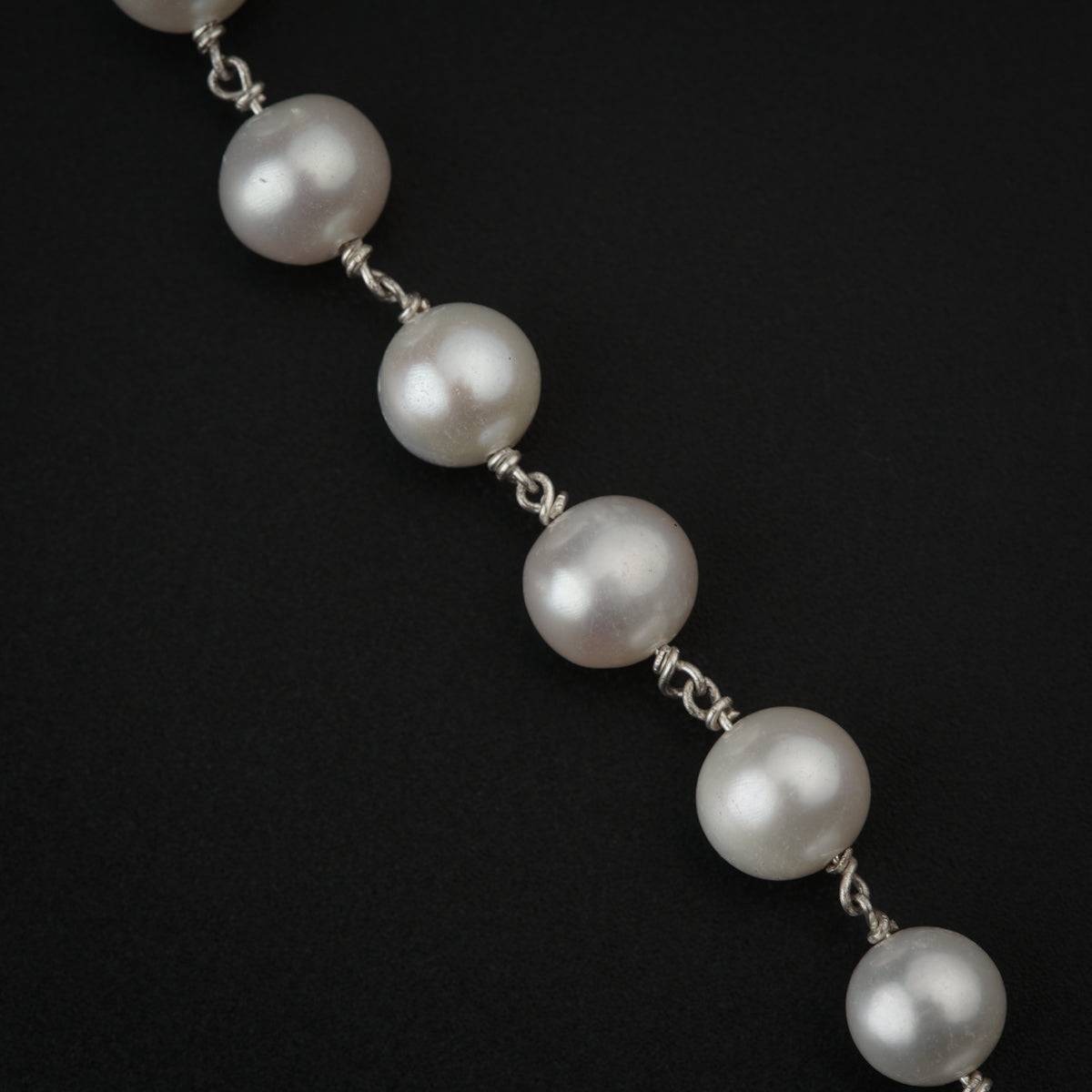 Pearl Beaded Silver Chain