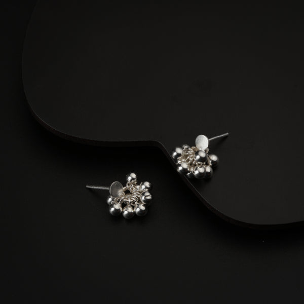 Silver Bead Bunch Studs (Suitable for Kids & Toddlers) | 92.5 Silver