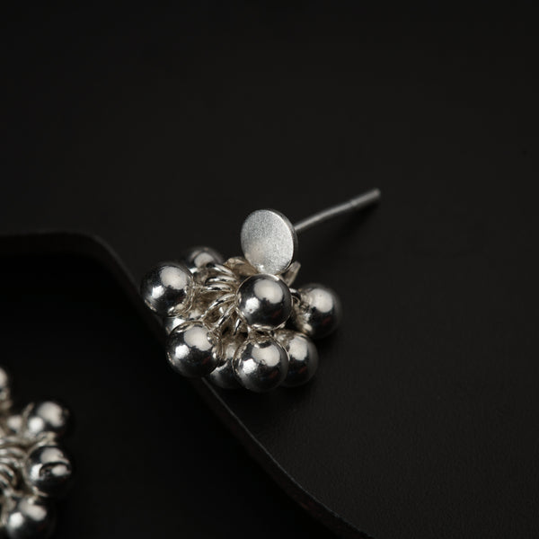 Silver Bead Bunch Studs (Suitable for Kids & Toddlers) | 92.5 Silver