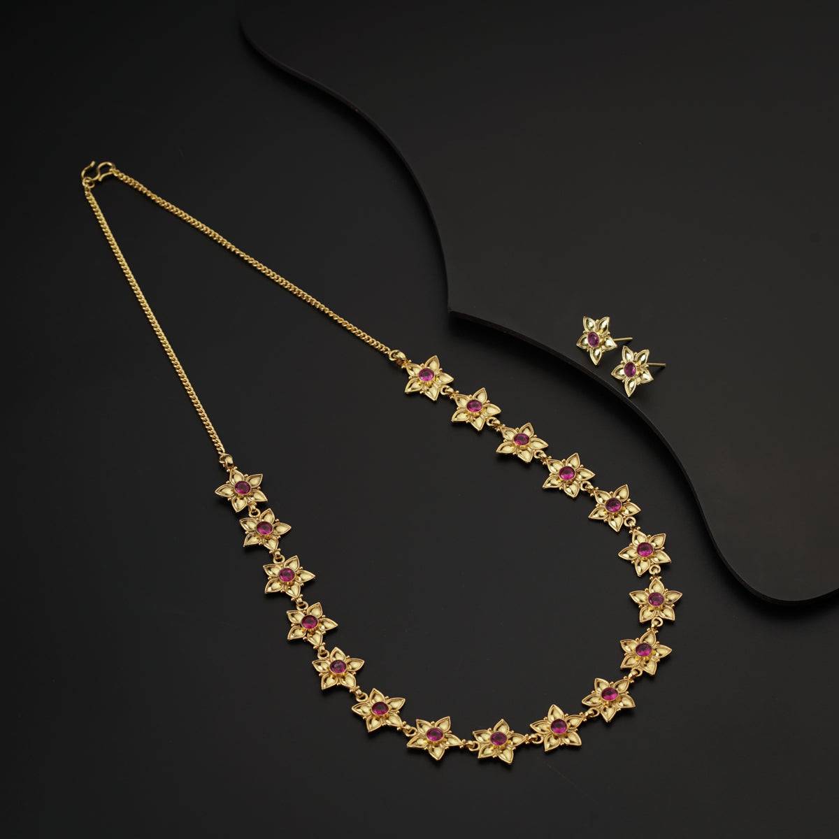 Prajakta Haar Set ( Gold plated Prajakta Flower Necklace Set )