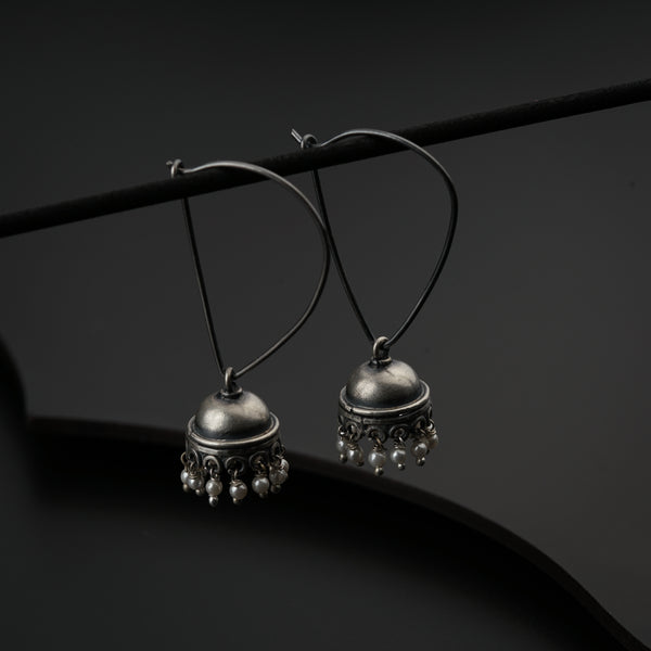 Oxidized Silver Jhumki: Small