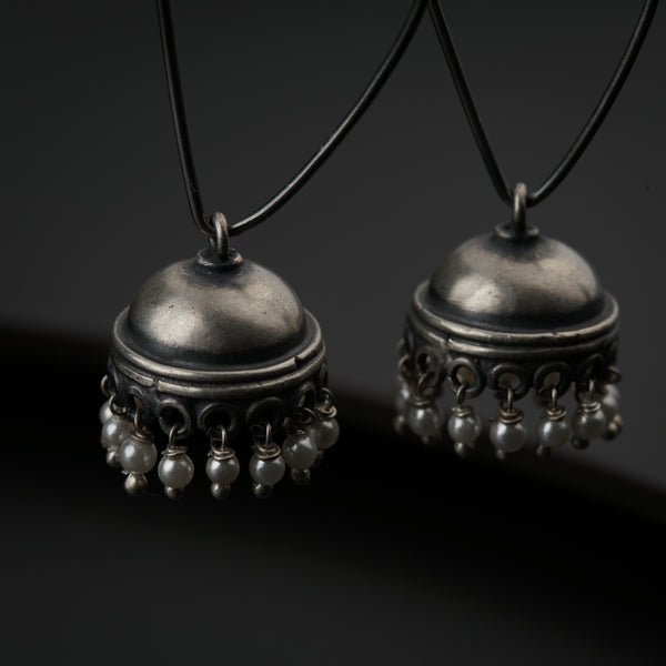 Oxidized Silver Jhumki: Big