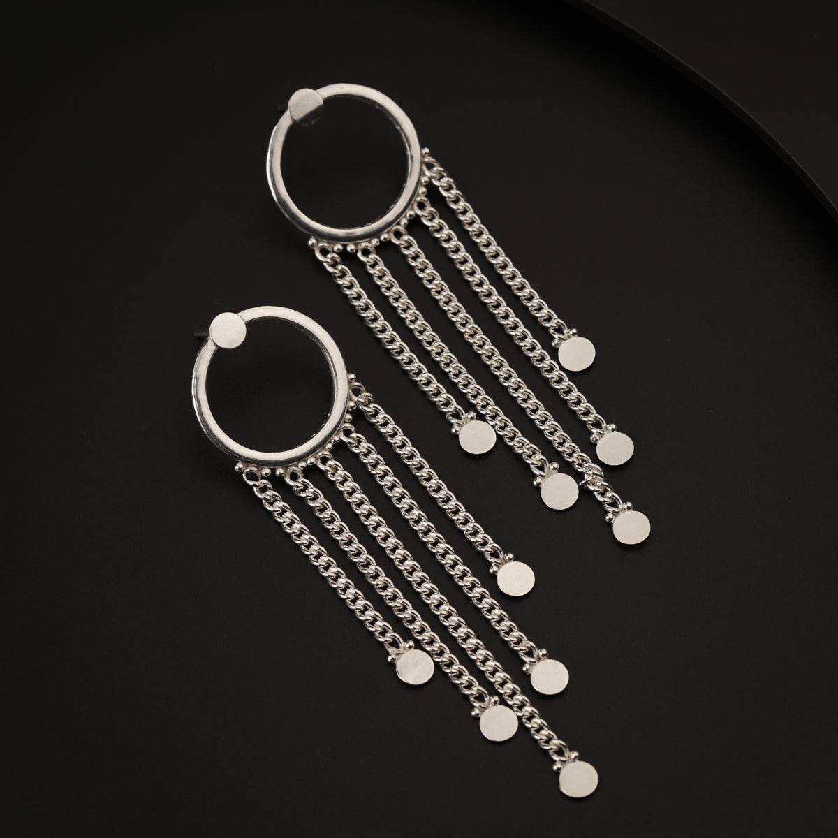 Silver Chain Earring