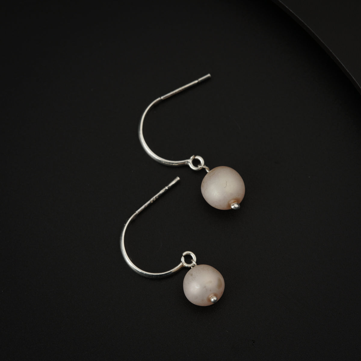 Single Pearl Silver Earring