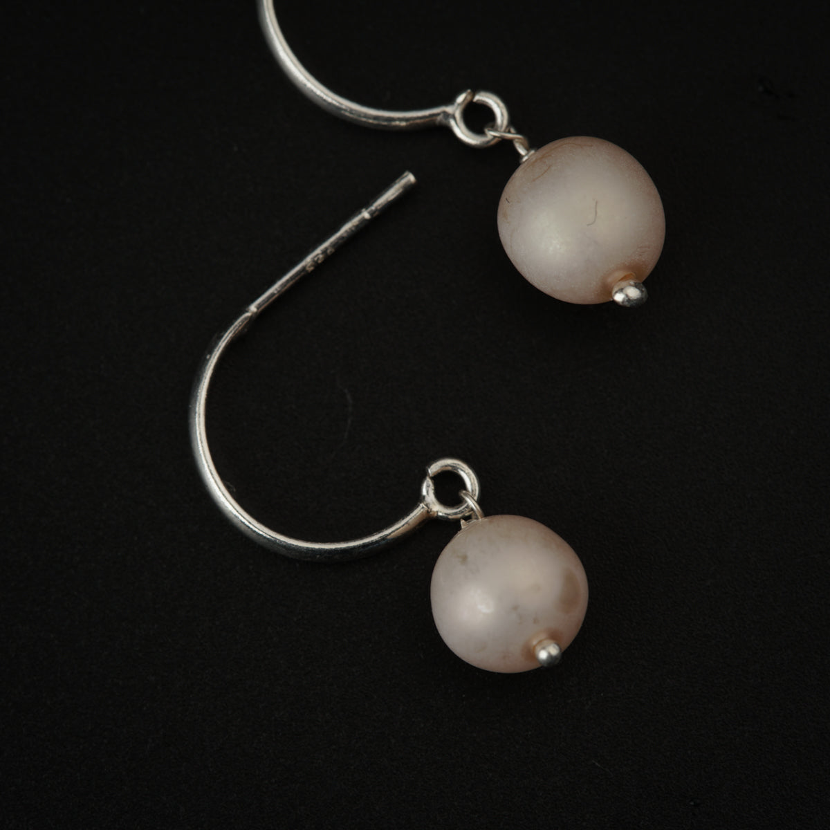 Single Pearl Silver Earring