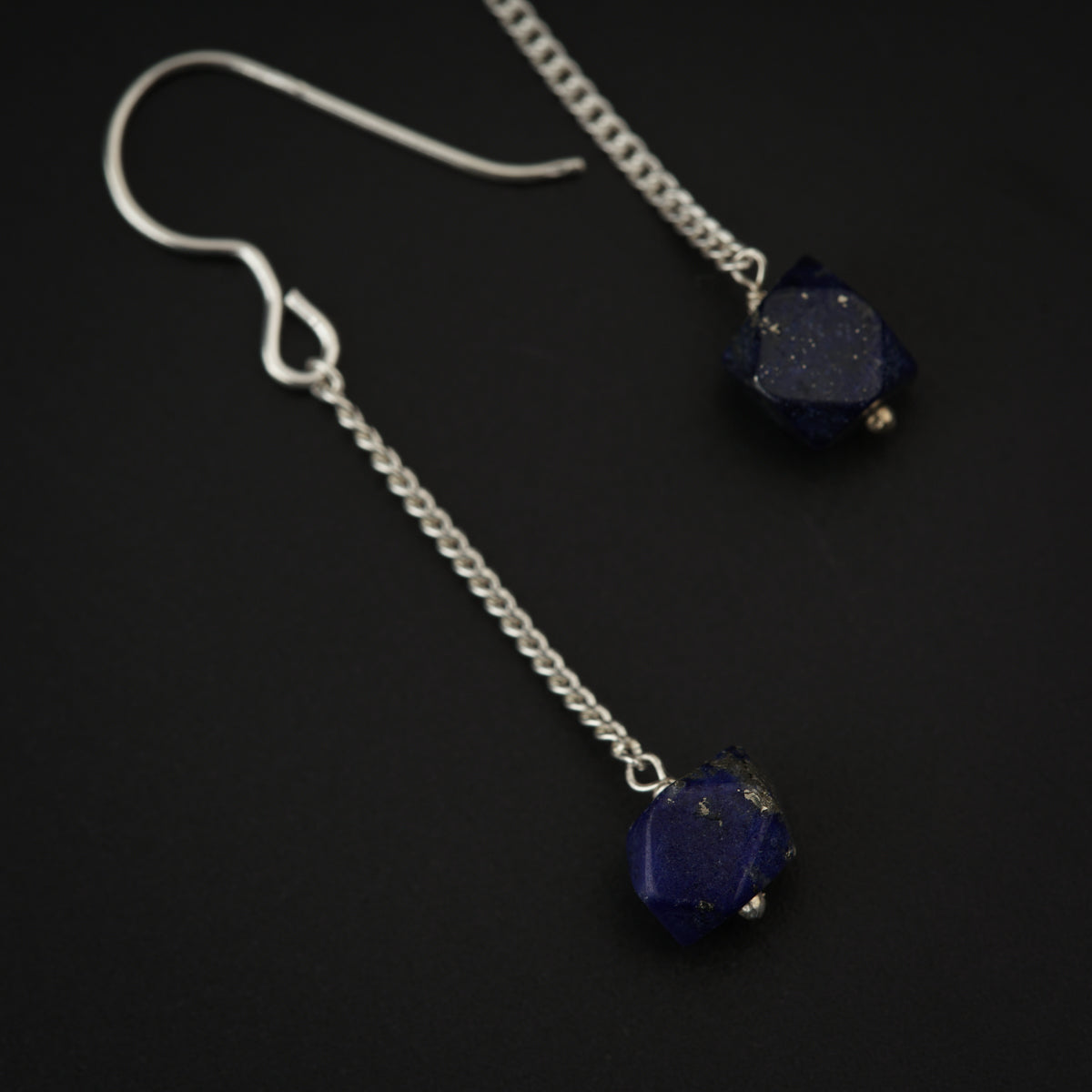 Lapis Lazuli Drop Silver Earring