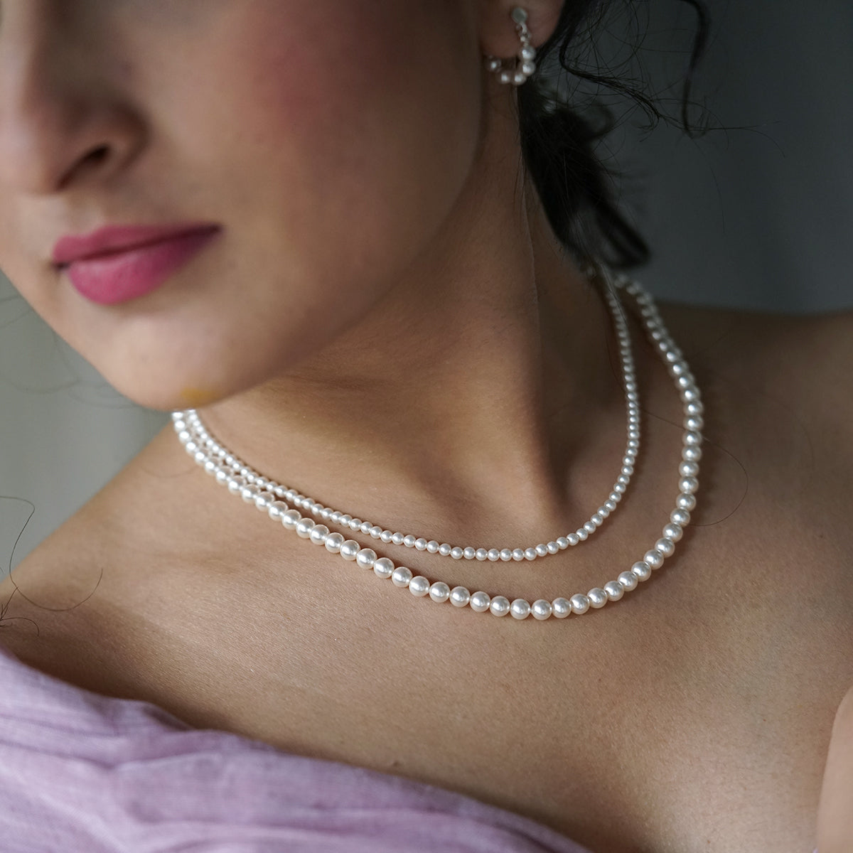 Double Layer Pearl Necklace