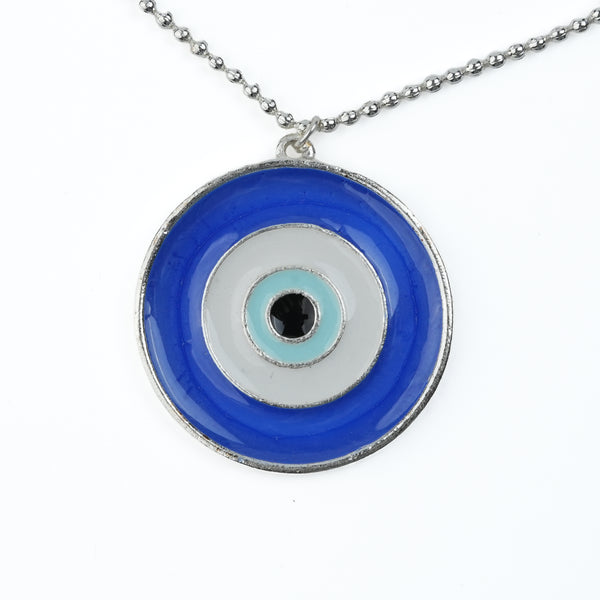 Silver Plated Evil Eye Toran with Enamel