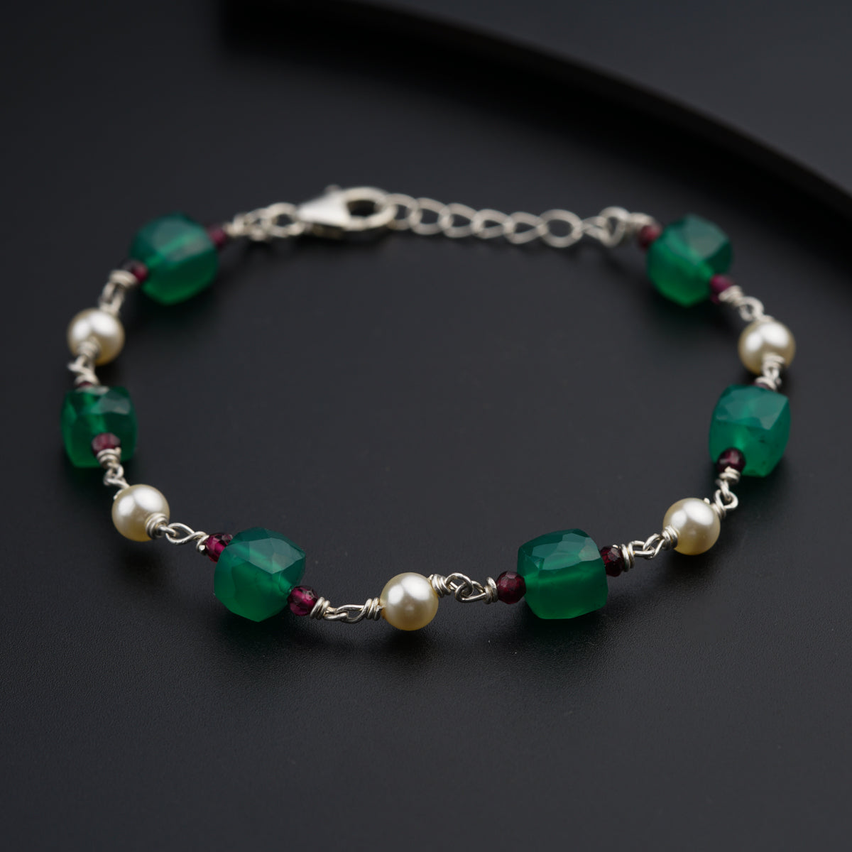 The Brook- Copper gemstone bracelets bangles