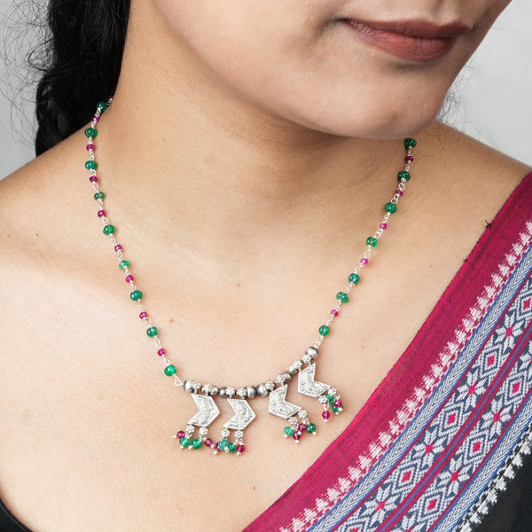 Vajrateek Motif Necklace | 92.5 Silver