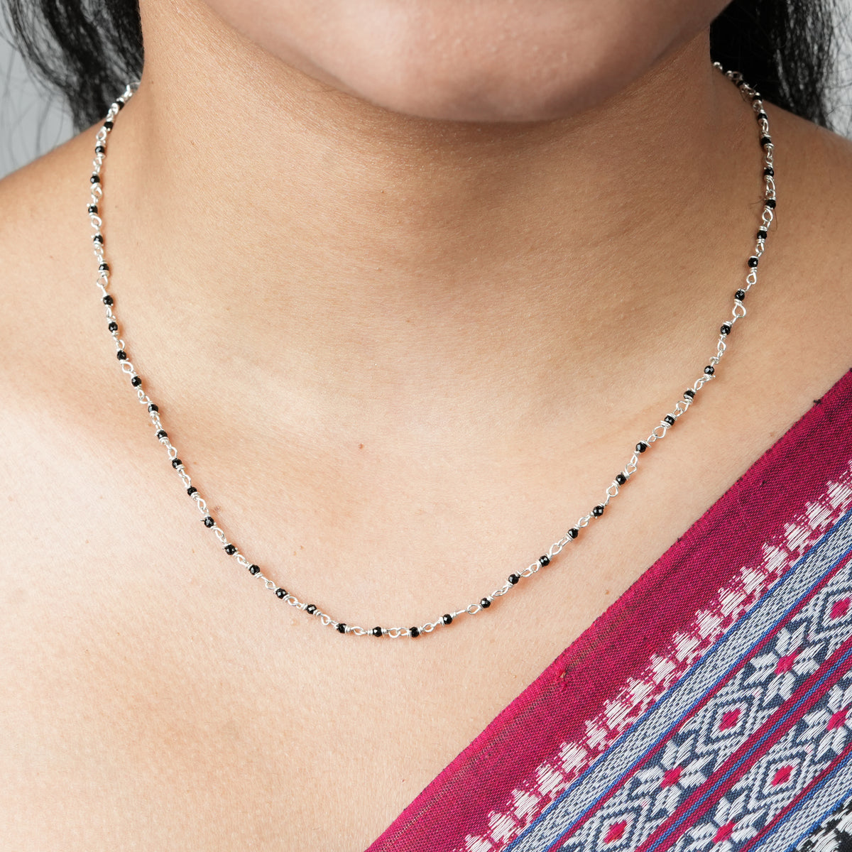 Tiny Black Spinel Ganthan | 92.5 Silver