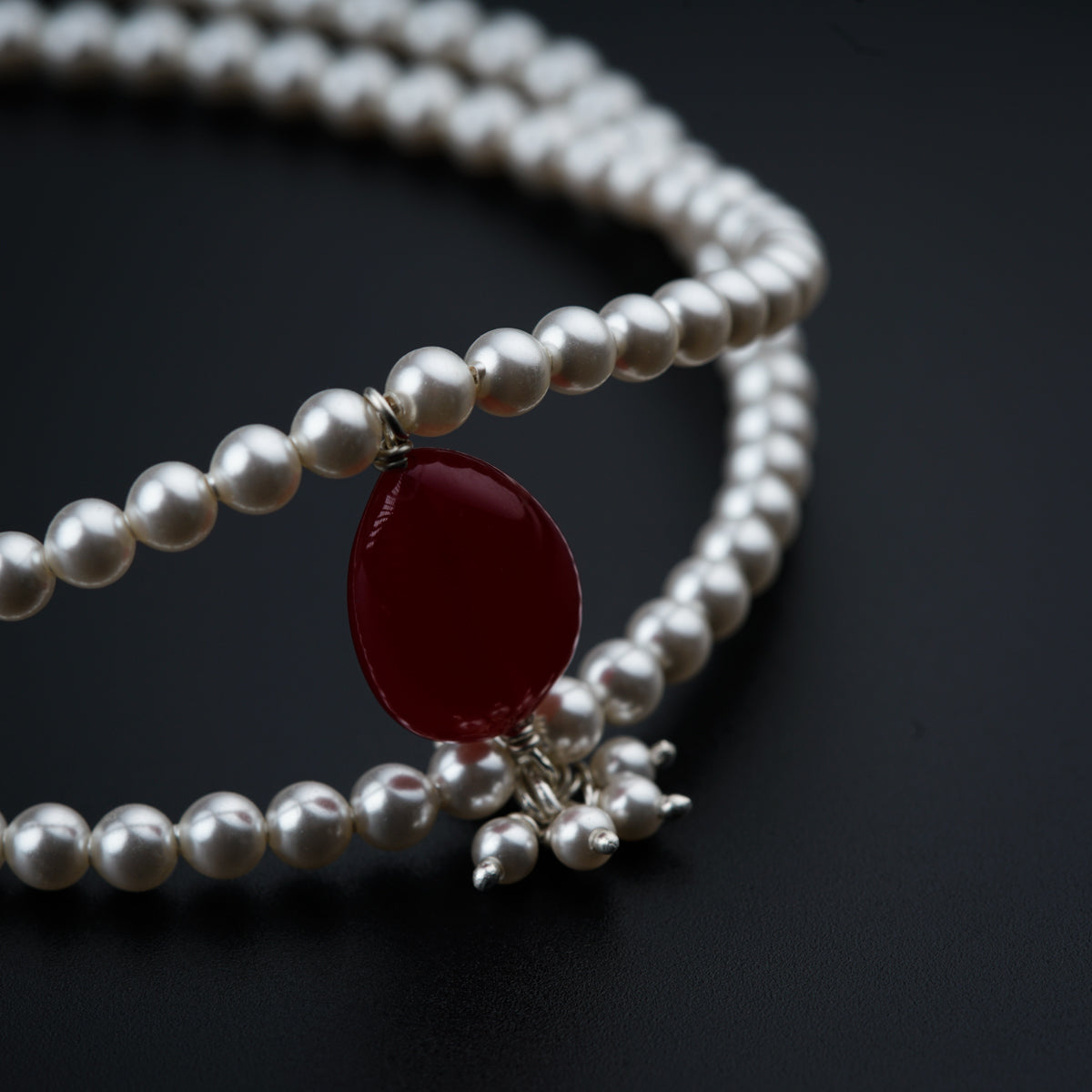 Ruby with Pearl Set