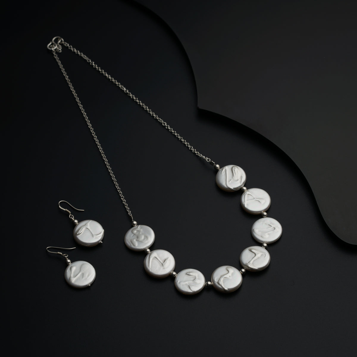 Silver and Coin Pearl Set