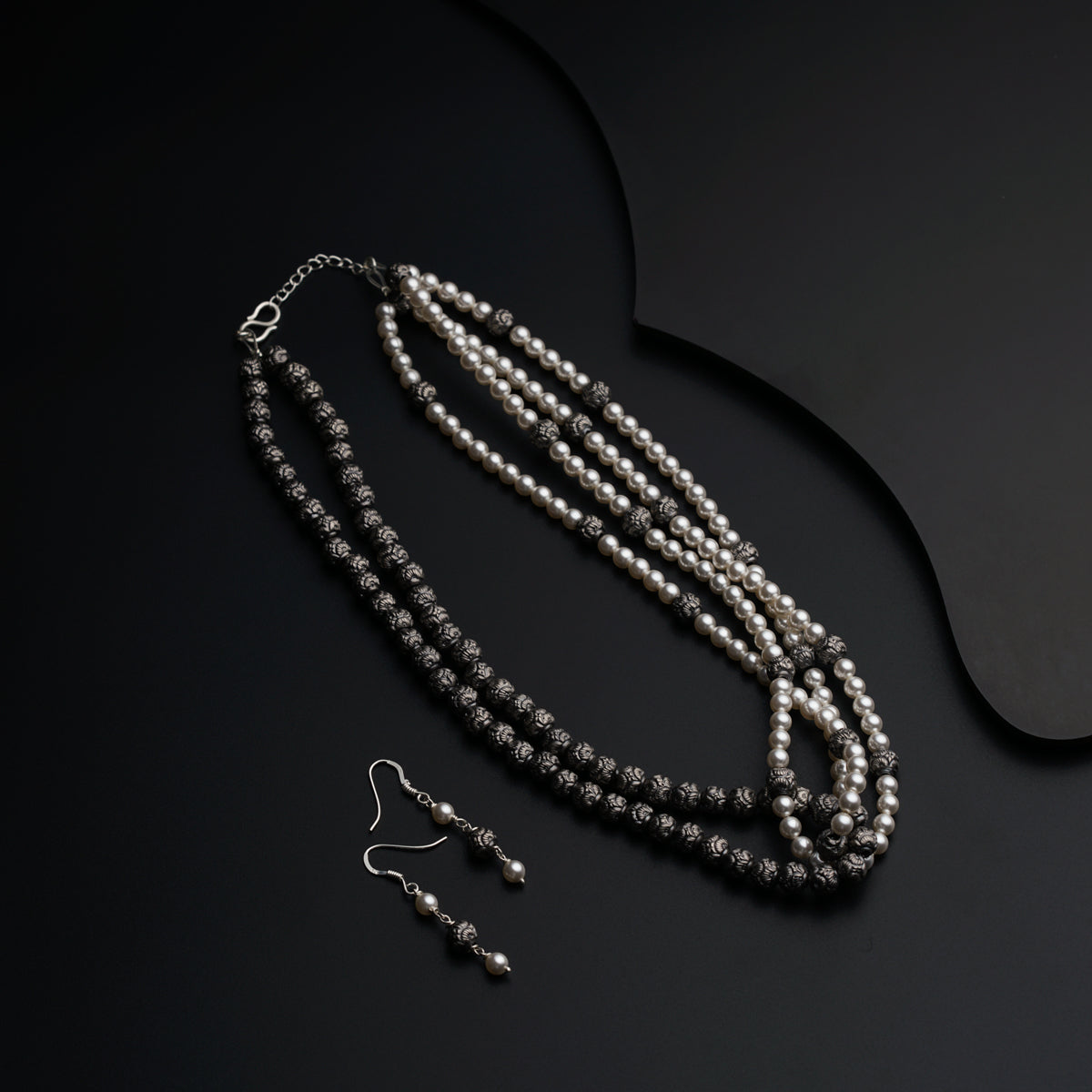 Twisted Pearl and Silver Set