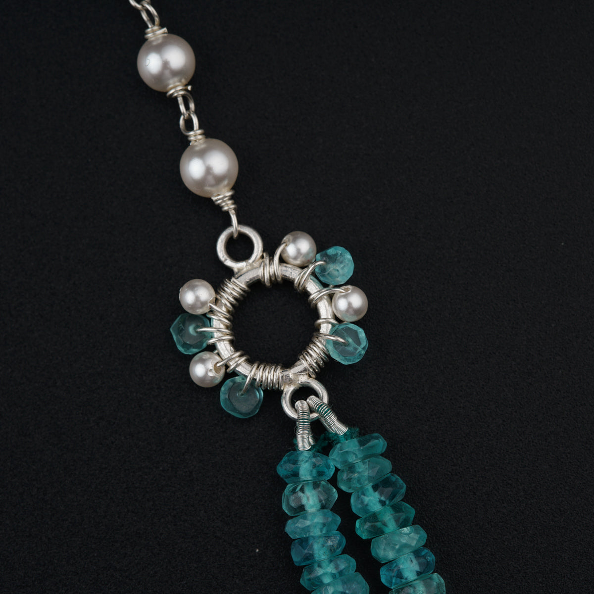 Blue Jade and Pearls Set