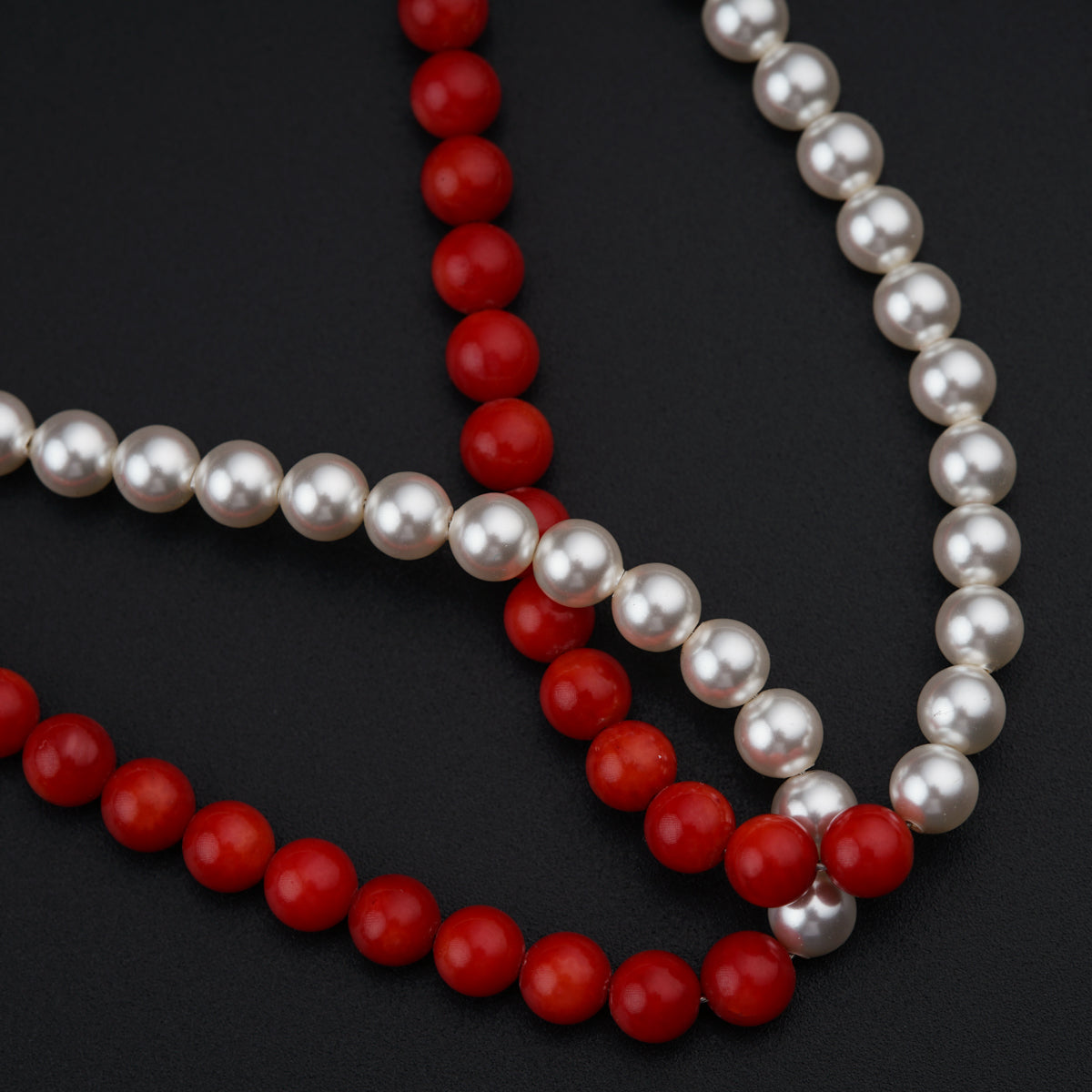 Twisted Coral and Pearl Set