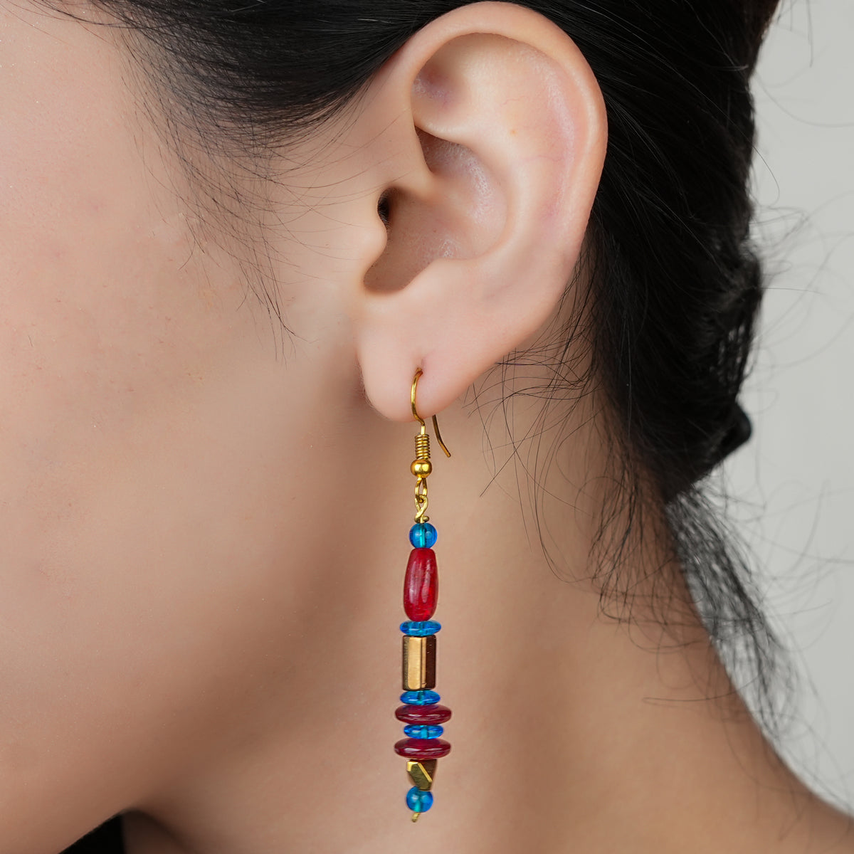 Multicolour Glass Bead Earrings