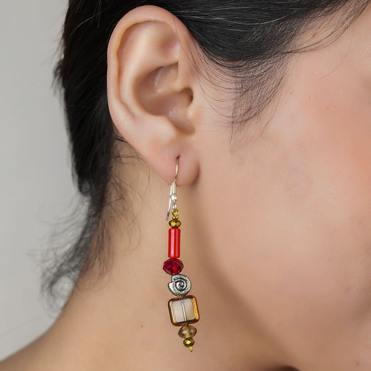 Multicolour Glass Bead Earrings