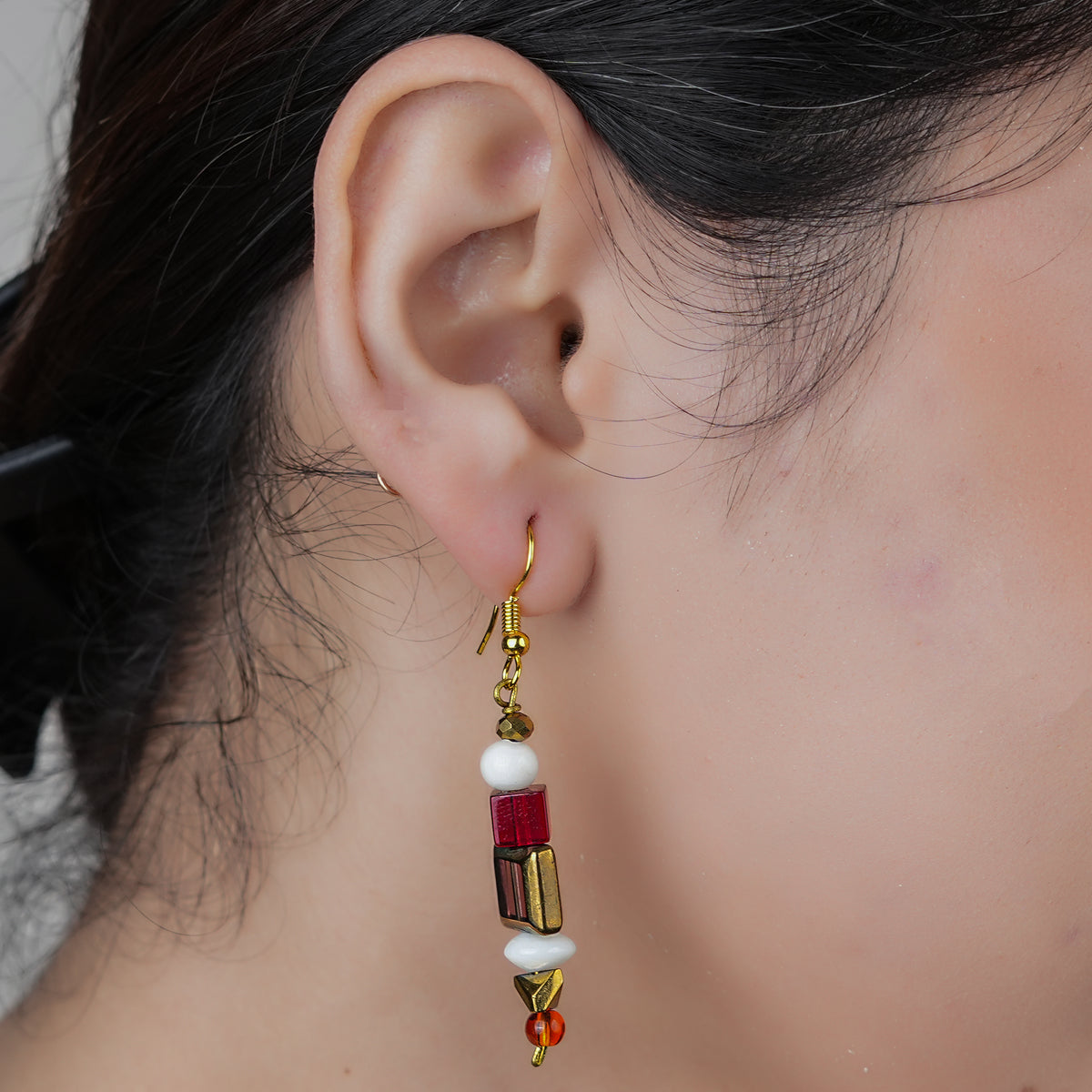 Multicolour Glass Bead Earrings