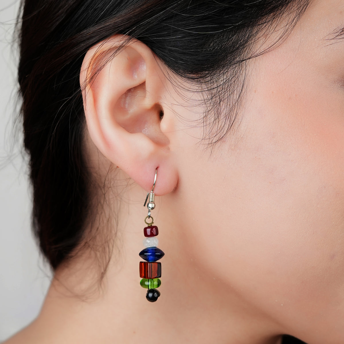 Multicolour Glass Bead Earrings