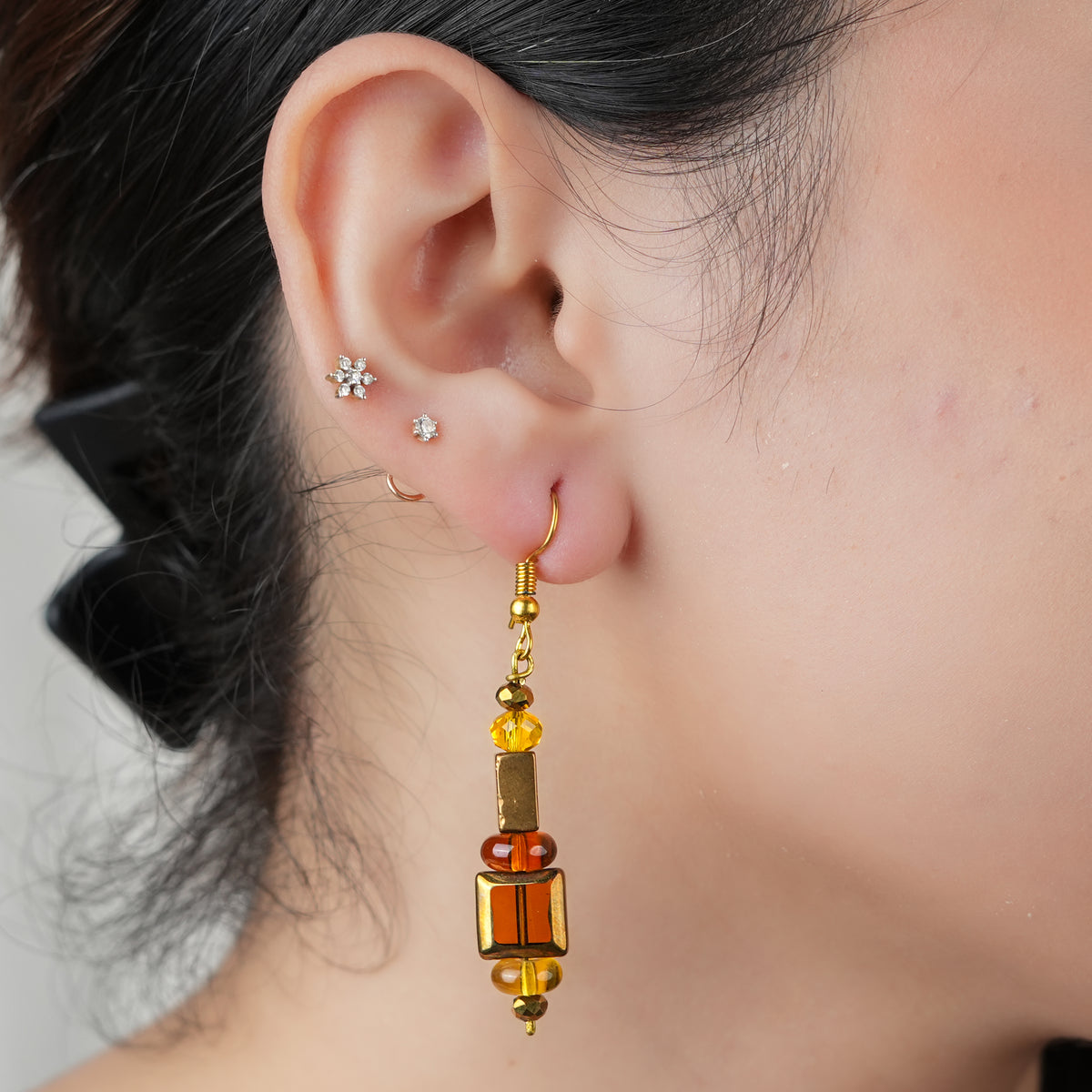 Multicolour Glass Bead Earrings