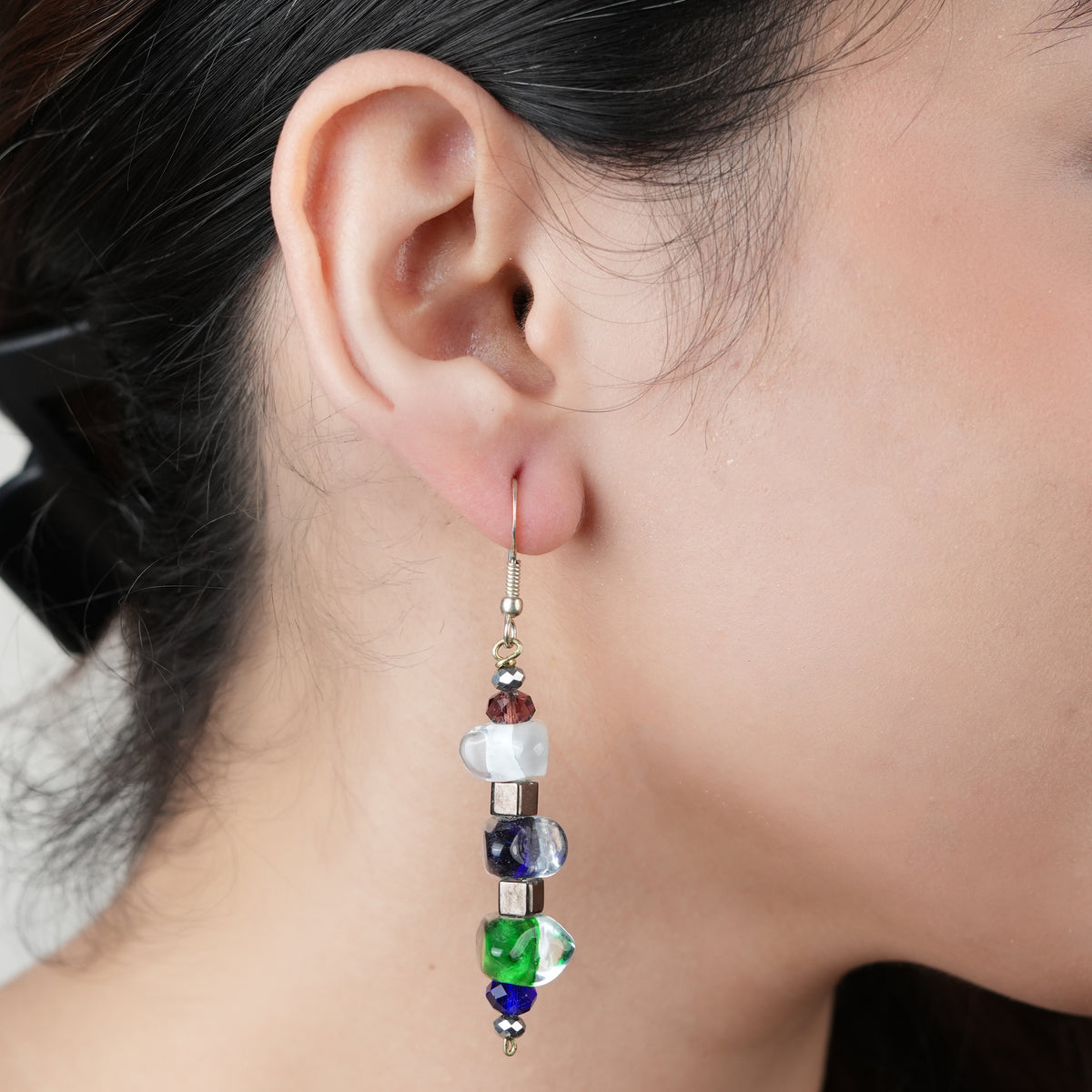 Multicolour Glass Bead Earrings