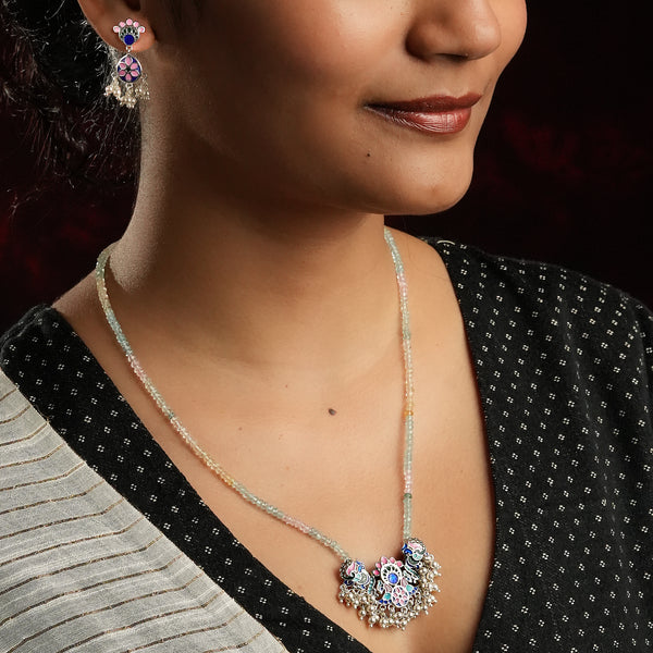 Indian Block Print Mayur Enamel  Set