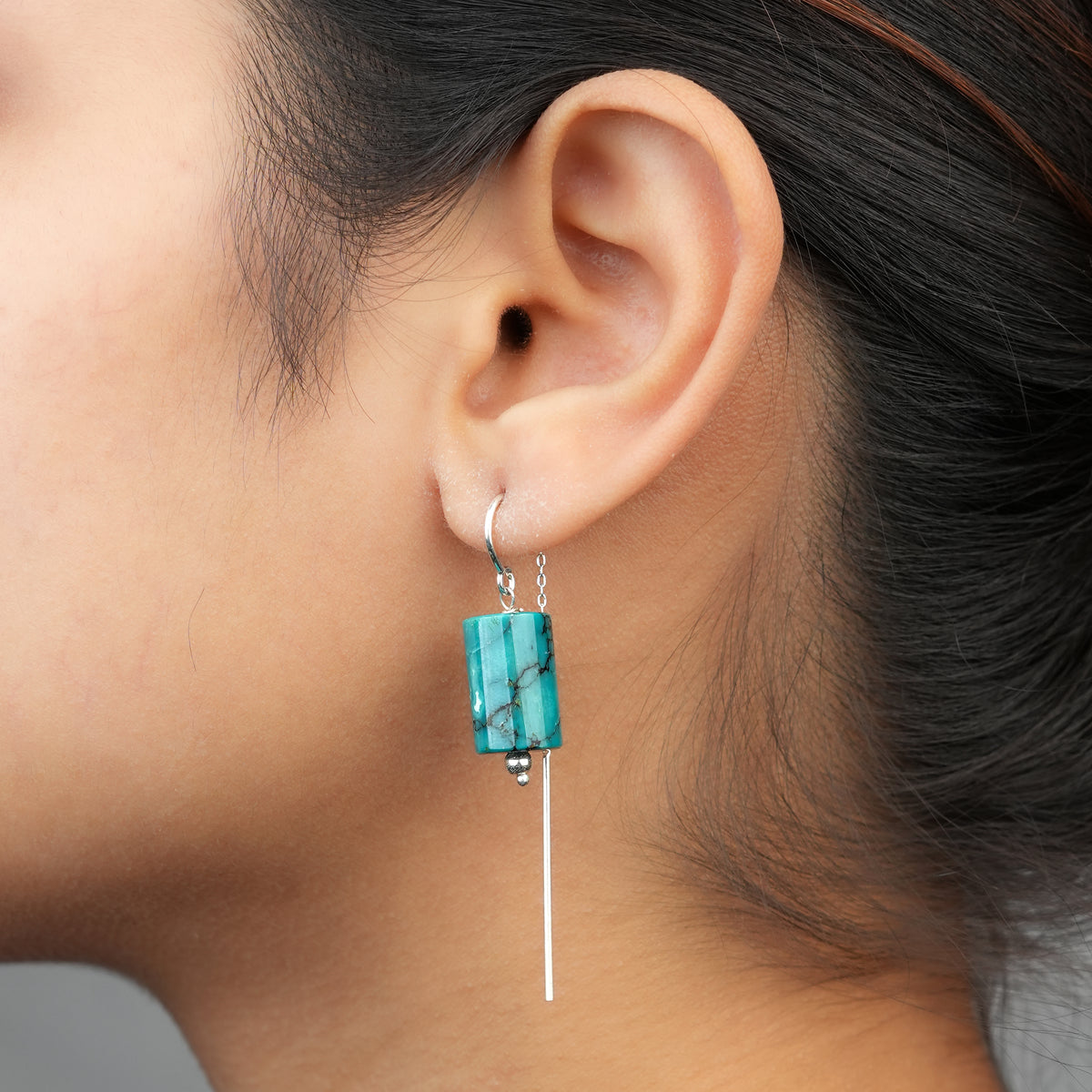 Tibetan Turquoise Earrings (Project Handmade)