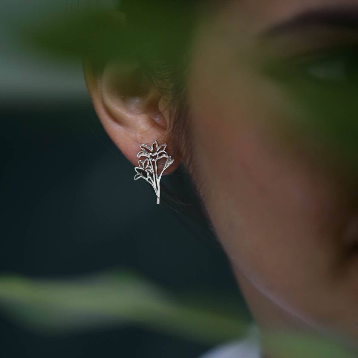 Sterling Silver Earrings - Rajanigandha