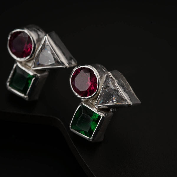 Geometric Earring  | CZ | 92.5 Silver
