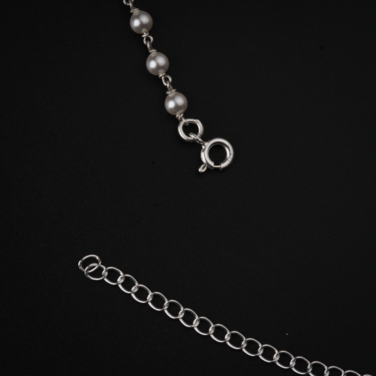 Pearls Silver Waist Chain