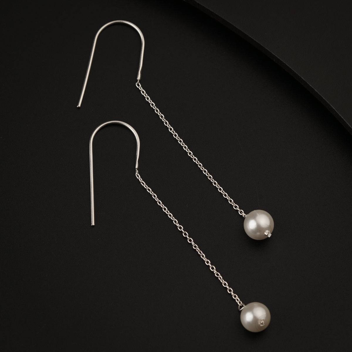 Pearl Drop Silver Earring