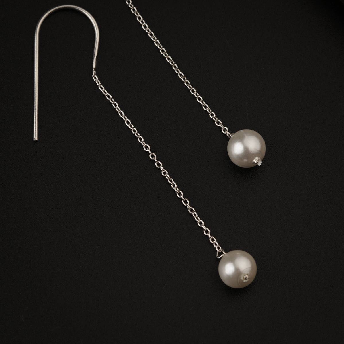 Pearl Drop Silver Earring