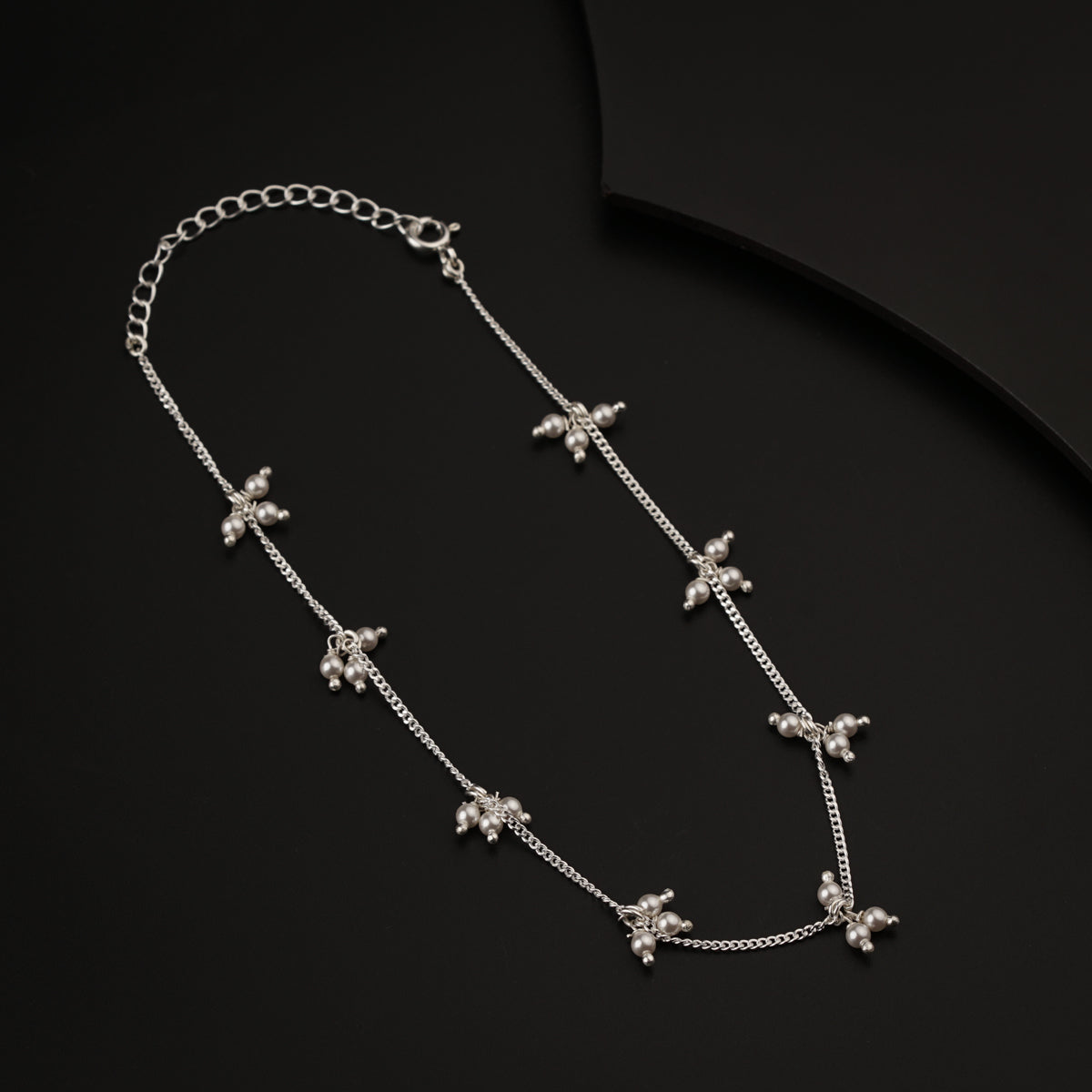 Silver Baby Necklace with Pearls