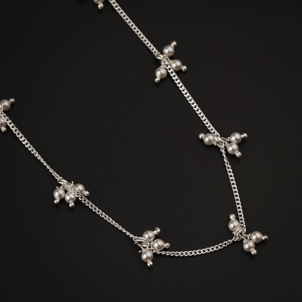 Silver Baby Necklace with Pearls