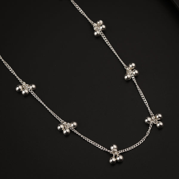 Silver Bead Baby Necklace