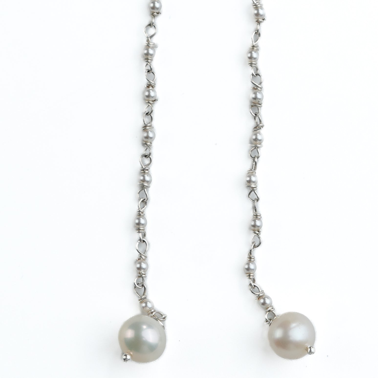 Pearl Ganthan Sui Dhaga Earrings (Project Handmade)