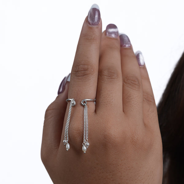 Chain & Pearl Ring (Project Handmade)